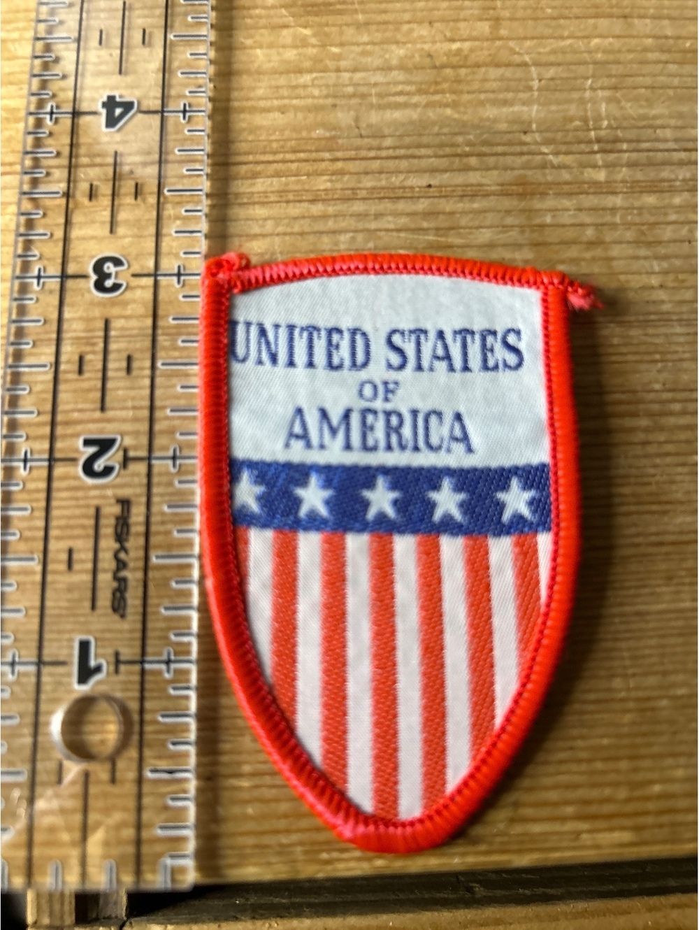 United States of America Shield Patch with Red Border